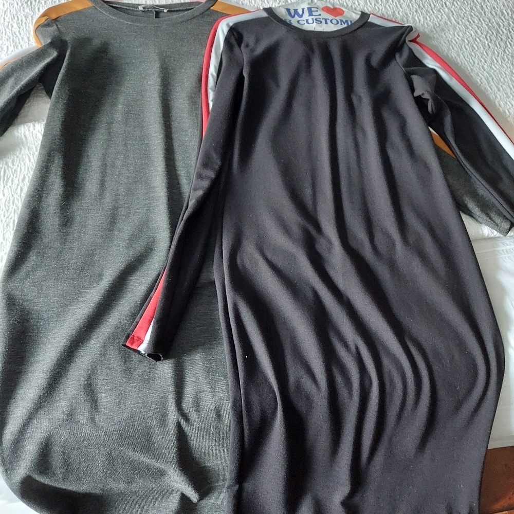 Casual athletic jersey dresses, both dresses for $35